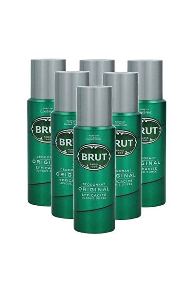 Brut Deodorant spray for men Classic, 24h protection, 6 x 200 ml