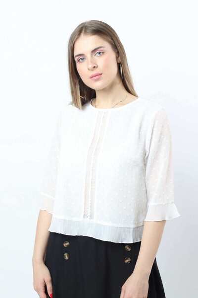 Nichii Chiffon Crew-Neck Top