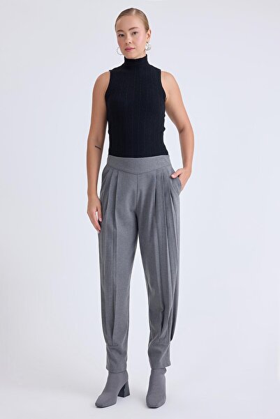 Vitrin Παντελόνι με ψηλόμεσο πλισέ μέχρι τον αστράγαλο