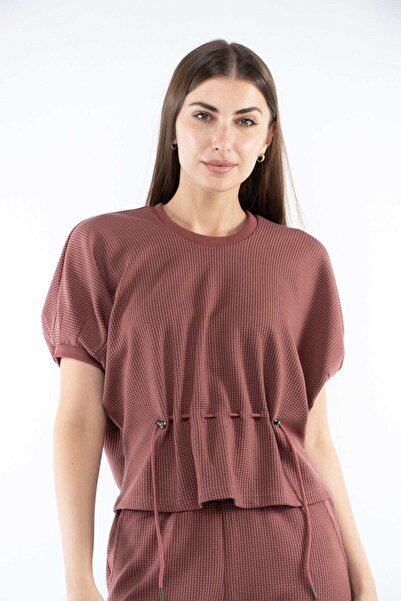 mica Puffed Sleeve Tie-Detail Top