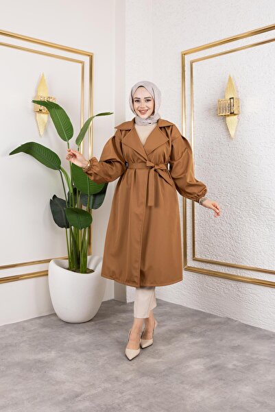 Giza Giyim Balon Kol Trençkot