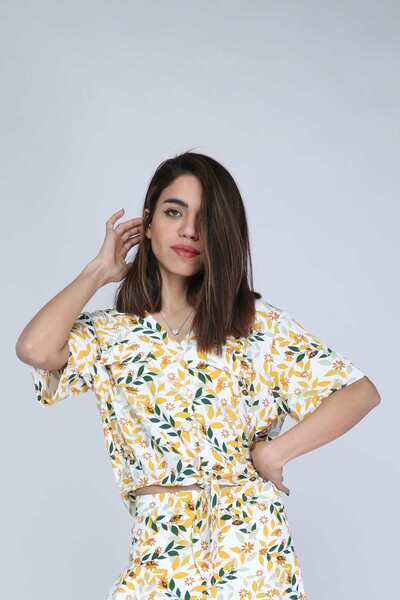 mica Floral Short Top