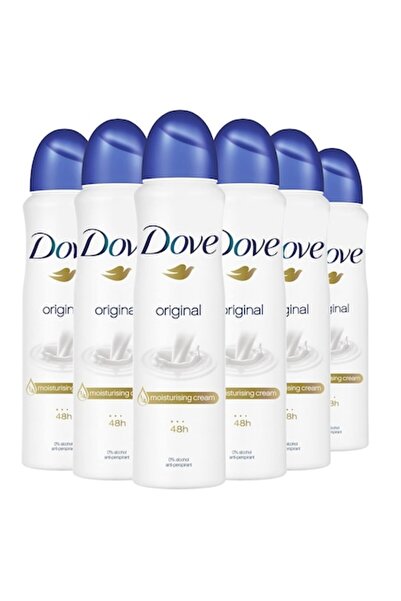 Dove Set 6X Deodorant Antiperspirant Spray Original, 150 ml