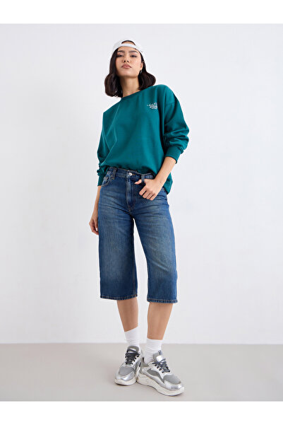 Styli Oversized Regular Length Slogan Sweatshirt