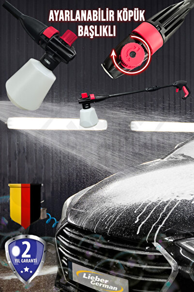 Lieber German İndiksyon Motor Elektrikli Yüksek Basınçlı 180 Bar/Psi Ayarlı Başlık Bahçe Ve Oto Yıkama Makinesi