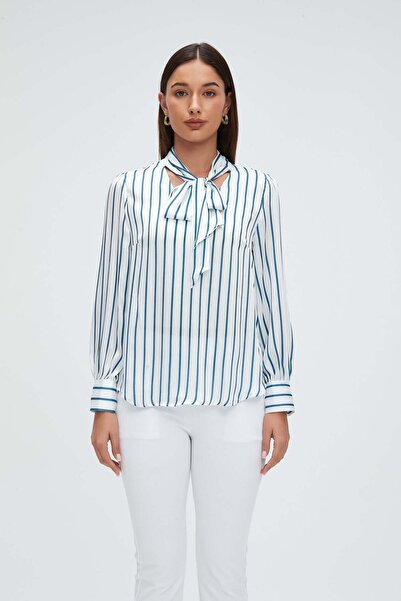 mica Striped Long-Sleeve Top