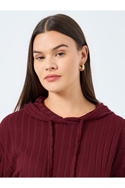 Styli Rib Knit Hooded Top and Pants Co-Ords