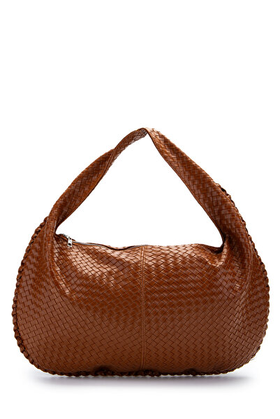 minebag Casual Knitted Detail Lauren Women's Shoulder Bag Brown