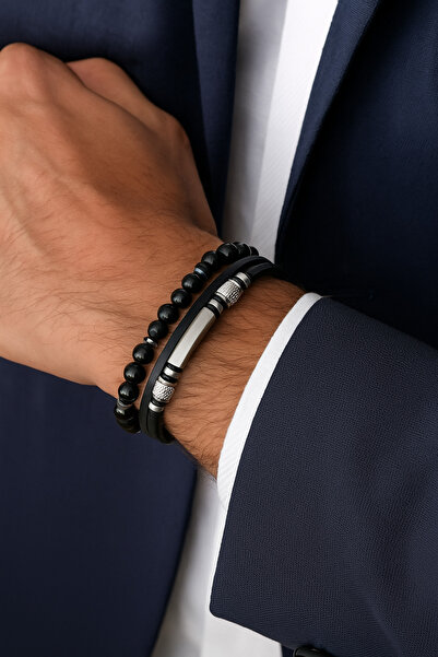 Naviforce Original Double-Sided Stainless Steel Men's Bracelet Father's Day V...