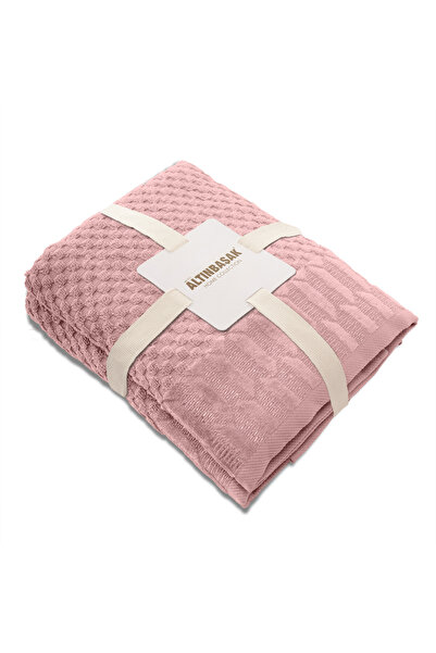 Altınbaşak Vera 100% Cotton 2-Piece Hand Towel Set 50 X 90 Dusty Rose