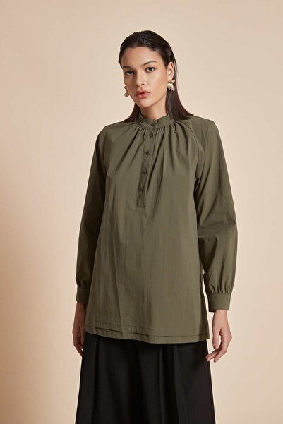 Yola بلوزة سادة بأكمام طويلة