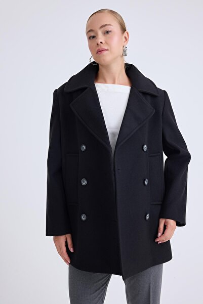 Vitrin Короткий кашеміровий пальто з великими кишенями на ґудзиках