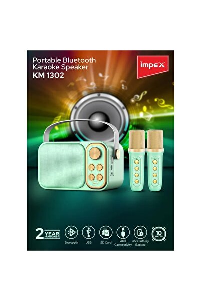 ORIAN مكبر صوت محمول بتقنية البلوتوث من إمبكس - بطارية ليثيوم أيون 1500 مللي أمبير/ساعة، 10 وات، أخضر