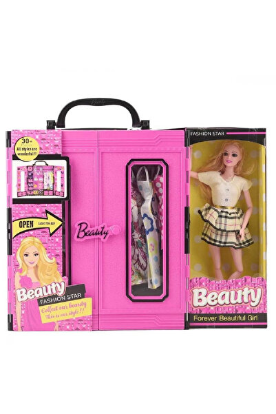 ays etiket ambalaj Beauty Fashion Star Bebeğim ve Çantalı Elbise Gardrobu
