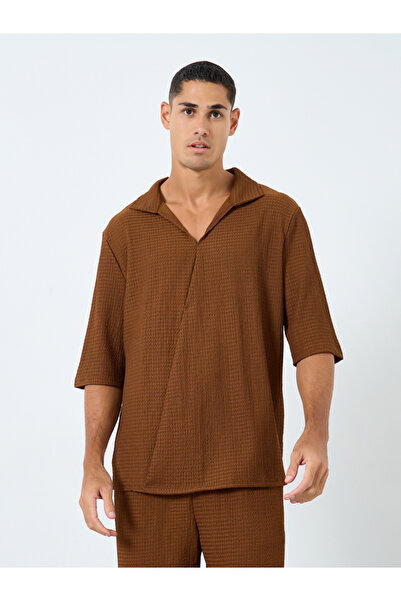 Styli Men Oversized Short Sleeve Shirt and Pants Co-Ords