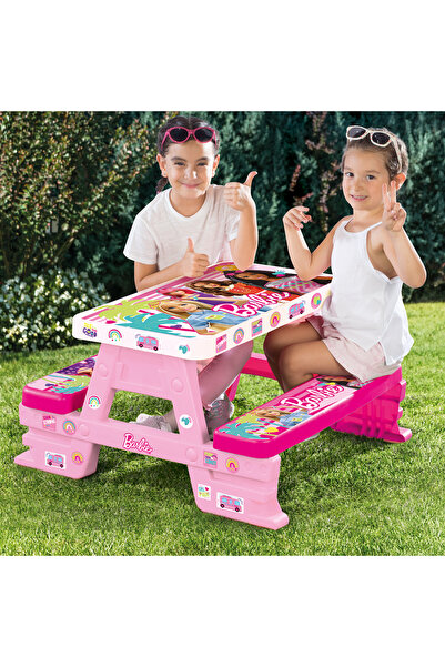 Cici Oyuncak Kız Çocuk Bahçe Oturma Ders Çalışma Masası Piknik Masası Yaz Eğl...