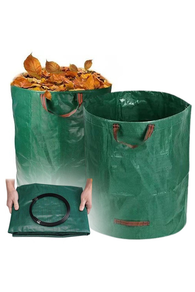 2H 2x Garden Basket, Leaf Bag, Garden Grass Container, Compost 270l GoGarden