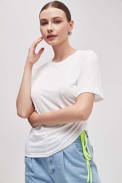Livia Solid Short-Sleeve Top
