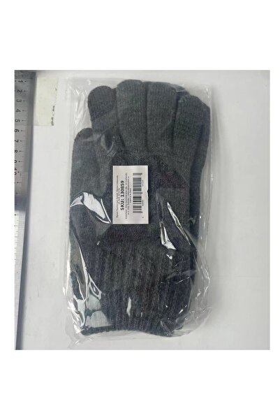 Flippy Men's Gloves, Flippy, Model H, Touchscreen Function, Knitted Acrylic Material, Dark Gray