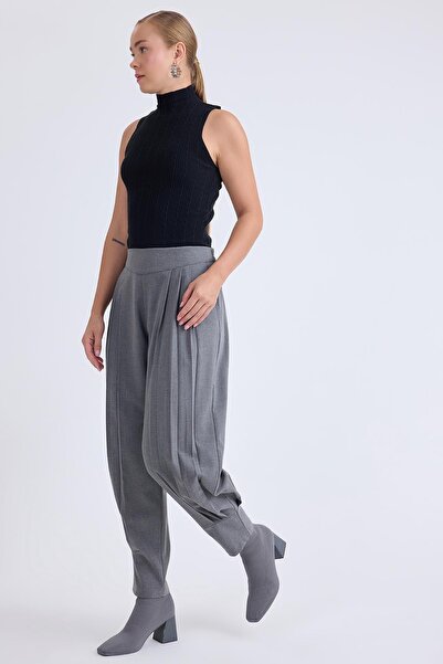 Vitrin Παντελόνι με ψηλόμεσο πλισέ μέχρι τον αστράγαλο