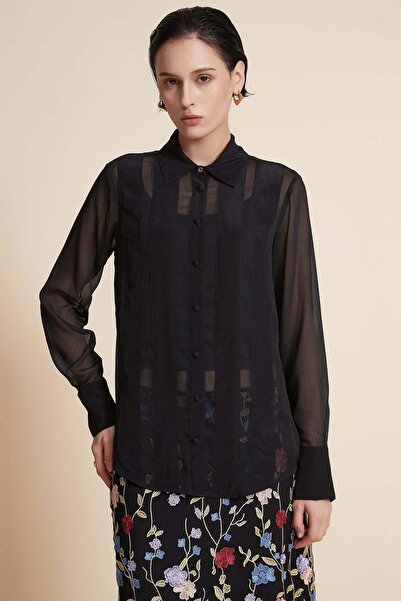 Yola بلوزة مخططة بأكمام طويلة