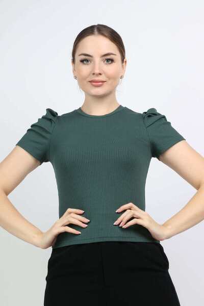 Nichii Solid Cotton Short-Sleeve Top