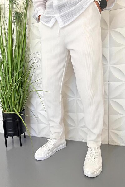 WENMİNG Ottoman Fabric Boyfri̇end Lycra Men's Trousers