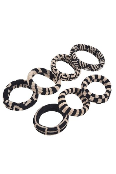 SHOPIENS Elastic de păr Frotte pentru femei, forme geometrice, multicolor, 7 ...