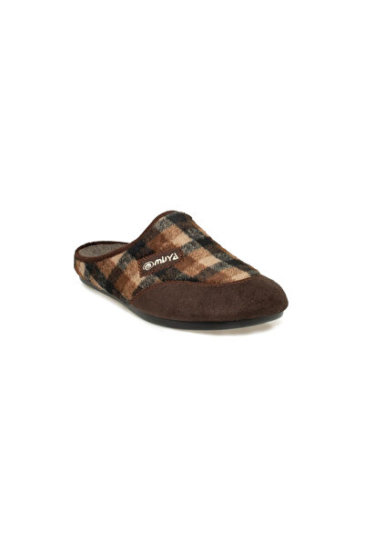 Muya Tauri House Slippers – Brown, Square Pattern, Comfortable and Stylish Design