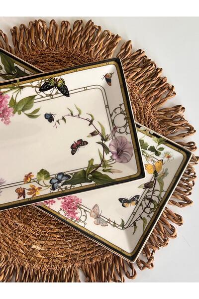 ROSSEV Muse Garden Rectangular Presentation Plate Set of 2 Large