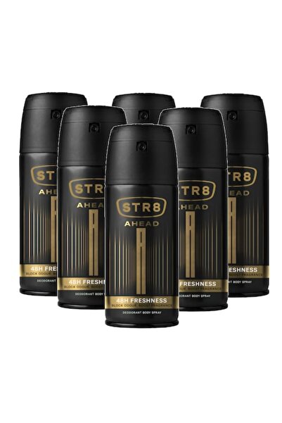 str8 Deodorant spray for men Ahead, 48h protection, 6 x 150 ml
