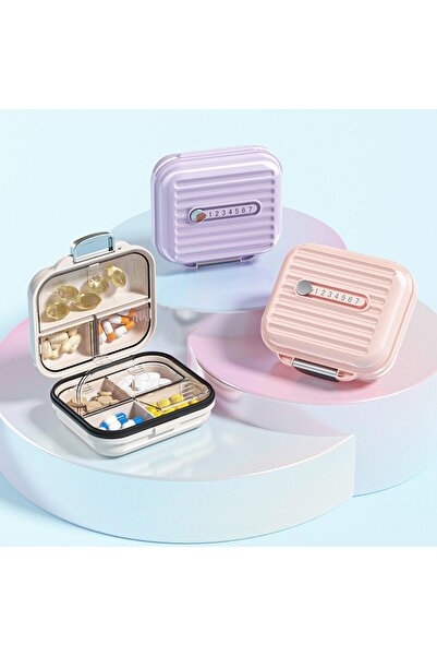 Flippy Pill Storage Box, Flippy, Medicine Storage Box, Vitamin Storage Box, Supplements, Pink