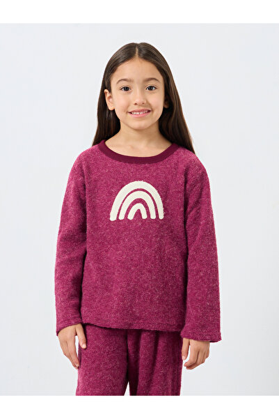 Styli Girls Applique Fleece Top and Pyjama Set