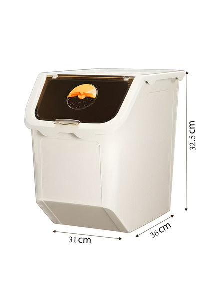 Cady One 10kg Grain Storage Container with Foldable Lid and Easy Carry Handles Leak Proof