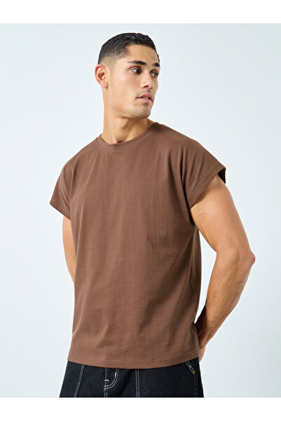 Styli Graphic Print Oversized Cap Sleeve Jersey Tank