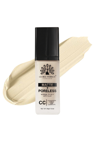 global fashion Matte & Poreless CC Foundation – 8 Shades, Oil-Control, Lightweight Buildable Coverage with SPF