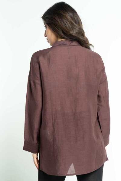 DALYDRESS Embroidered Button-Front Top