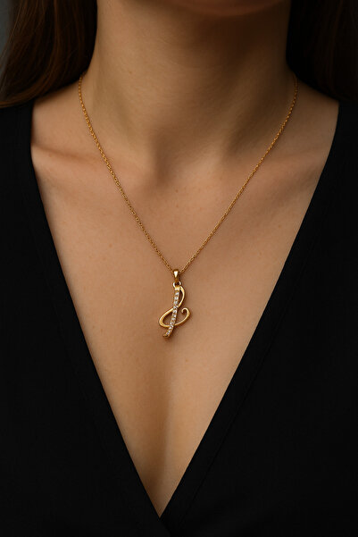 G Sport POLO Vav Elif Birleşimi Zirkon Kolye