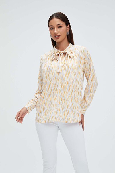 mica Printed Long-Sleeve Top