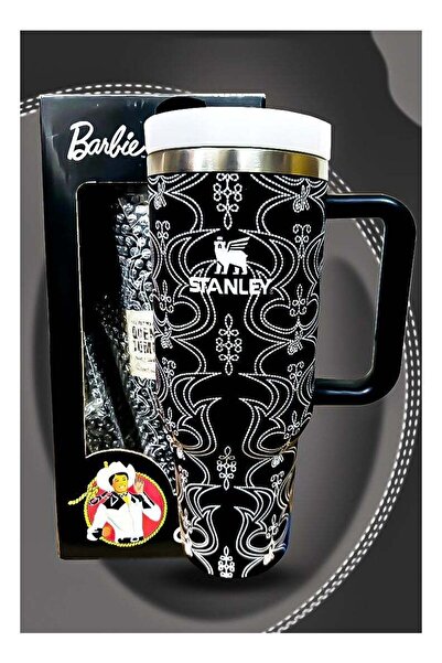 Generic كوب سفر من الفولاذ المقاوم للصدأ من باربي، سعة 40 أونصة، إصدار محدود، مع ماصة قابلة لإعادة الاستخدام