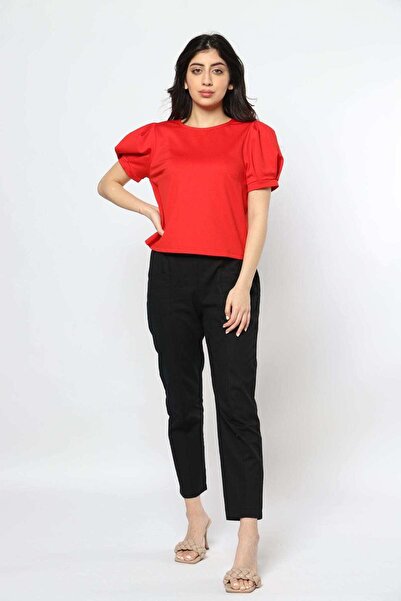 mica Solid Short-Sleeve Top
