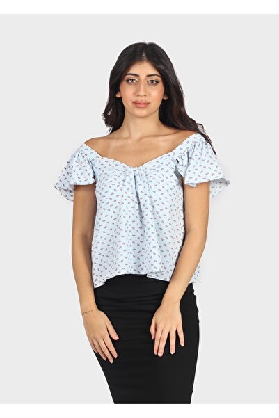 mica Printed Off-Shoulder Top