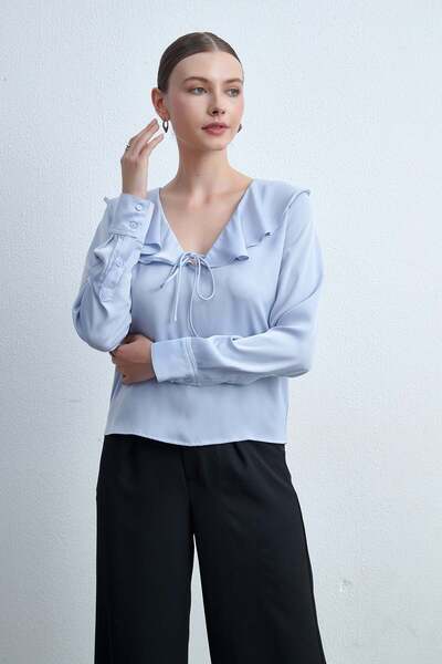 Livia Solid Long-Sleeve Top