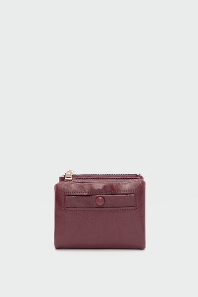 Shule Bags Elsa Buttoned Women's Wallet Burgundy