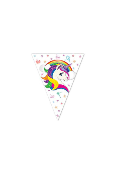era balon Unicorn Streamer Flag Party Decoration – Birthday and Celebration Banner// Flag