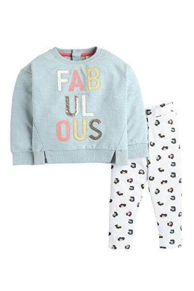 Victor and Jane By Styli Girls Sequined Embroidered Top and Leggings Set