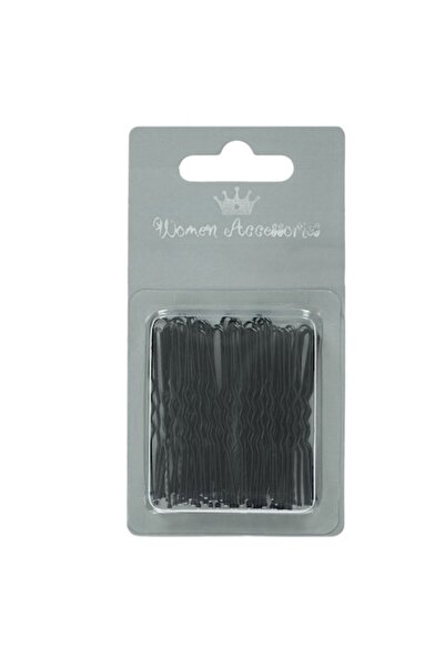 SHOPIENS Set 45 agrafe de păr Shopiens® pentru femei, negre, 4,5 cm