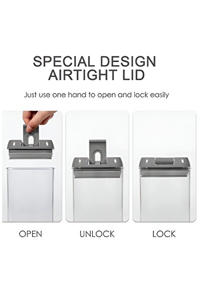 Flippy Σετ κουτιών αποθήκευσης, Flippy, 7 δοχεία, 10 επαναχρησιμοποιούμενες ετικέτες, 4 κουτάλια, χωρίς BPA, διαφανές