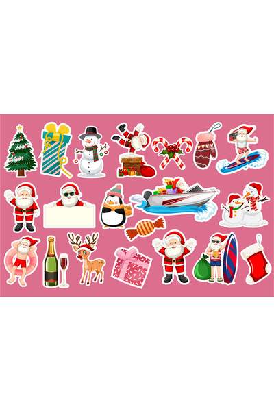 Hediyeni Al مجموعة ملصقات شجرة الصنوبر لرأس السنة الجديدة |   ملصق نافذة باب ...