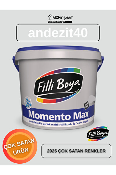 Filli Boya Momento Max Silikonlu İç Cephe Boyası 15L-SİLİNEBİLİR-MAT BOYA-YÜK...